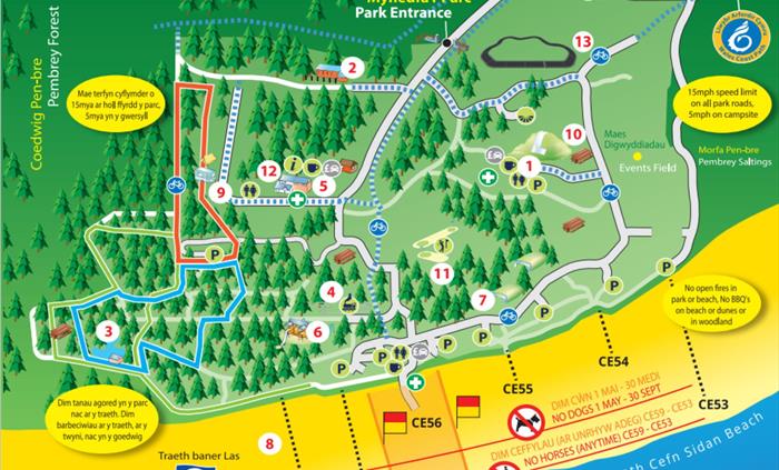 Map of Pembrey Country Park